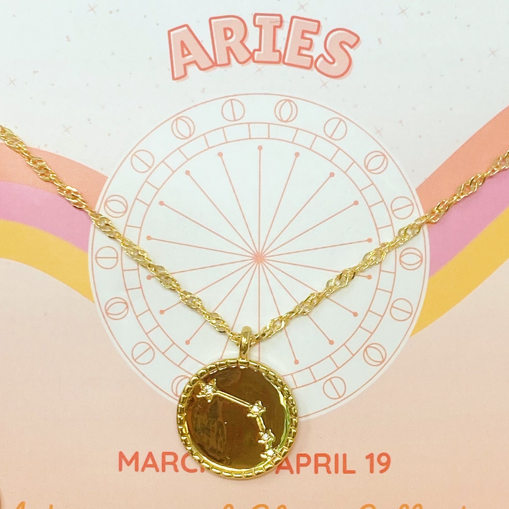 Astronomical Zodiac Constellation Medallion Necklace