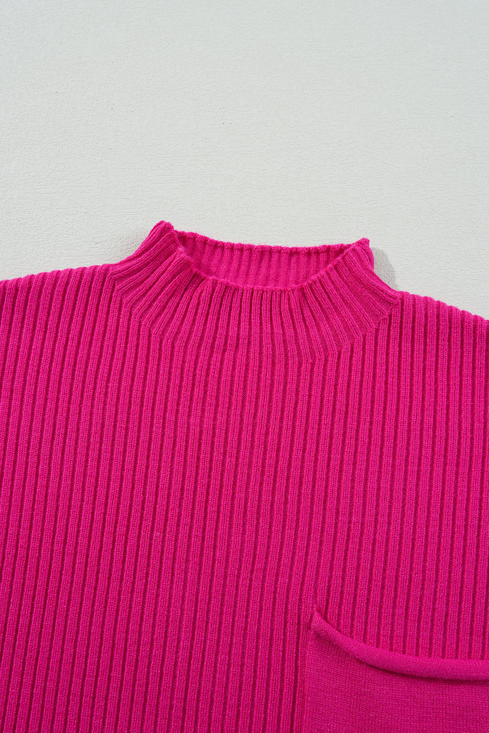 Ribbed Knit Patch Pocket Short Sleeve Top in multiple colors, additional view 1