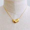 Bold Molten Heart Necklace in Silver