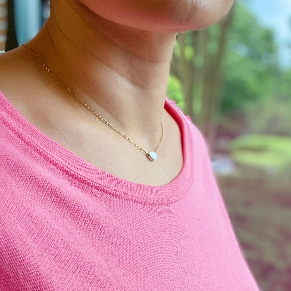 So Very Loved Heart Necklace in Pink