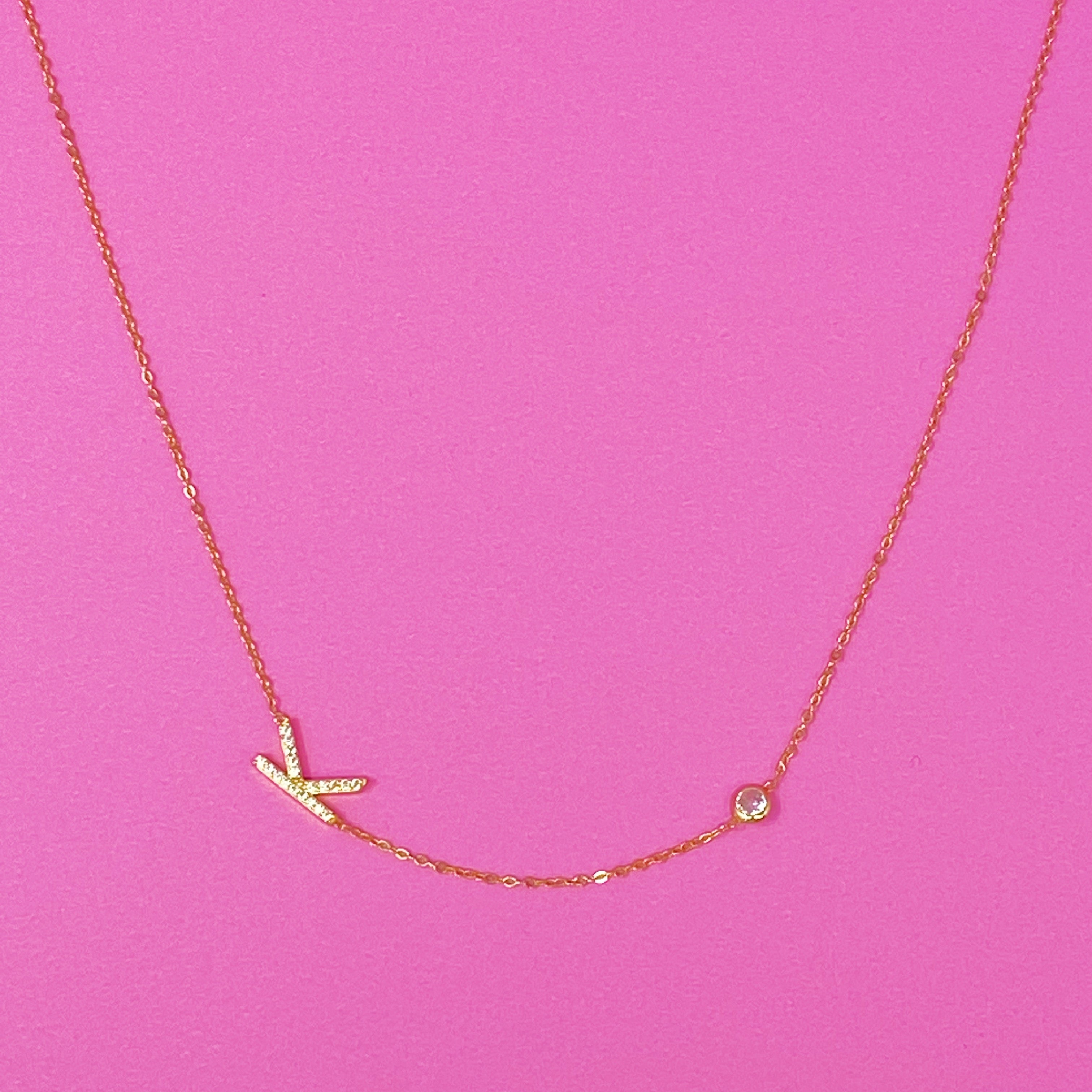 Finest Shine Initial Sterling Silver Necklace - multiple letter options