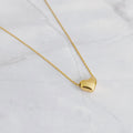 Love Bean Heart Necklace - styled on model
