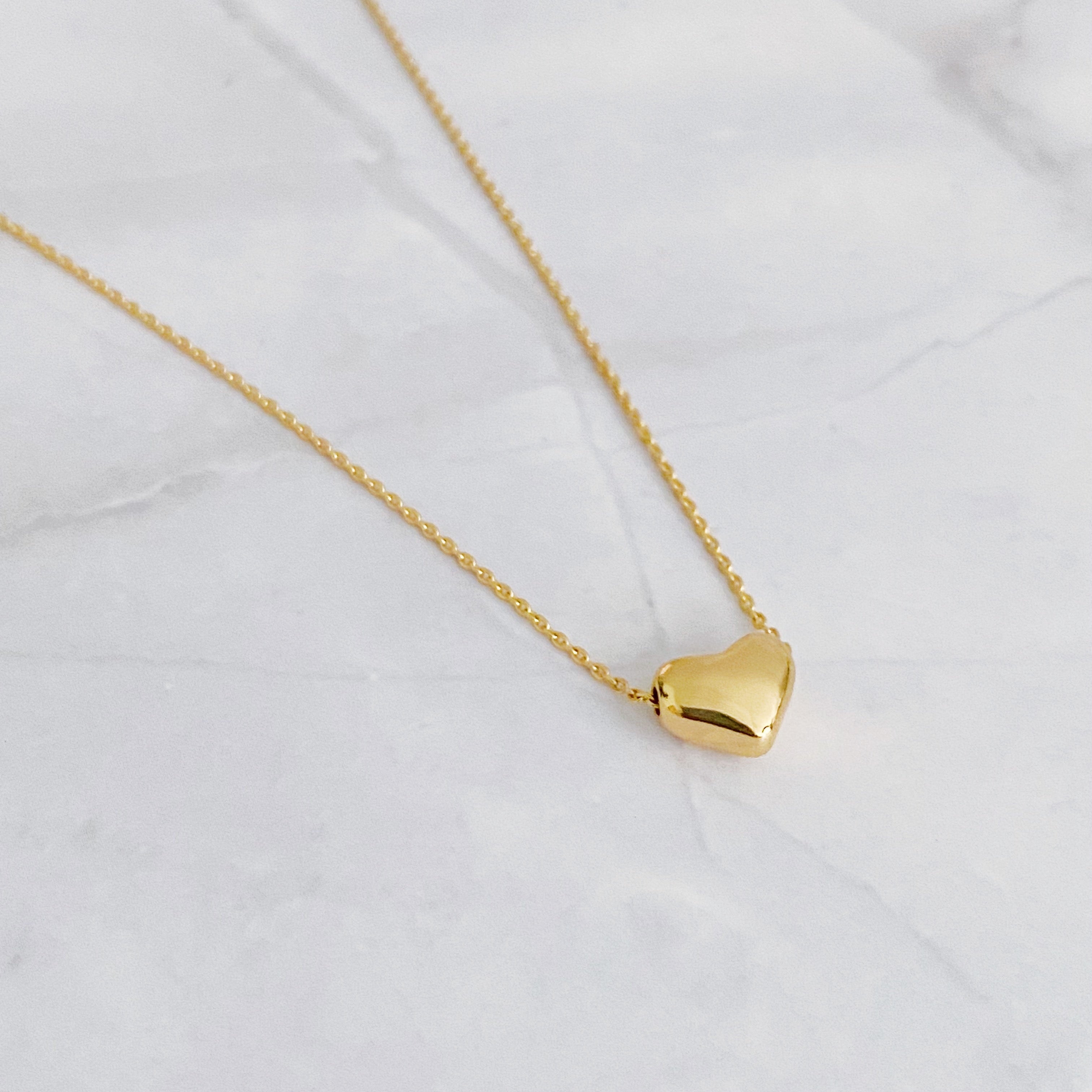 Love Bean Heart Necklace - styled on model