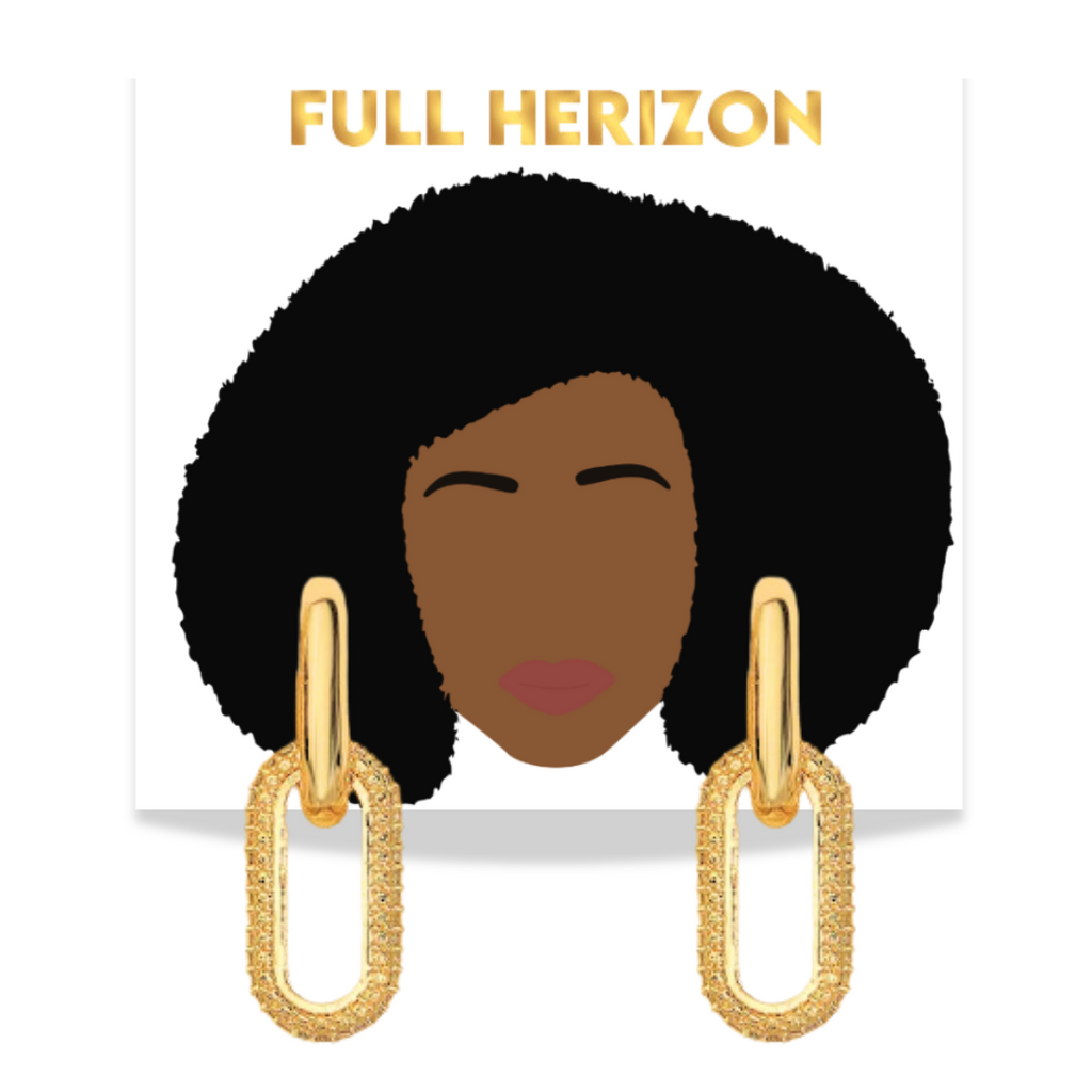 Convertible Gold Hoops - styled with charm attached