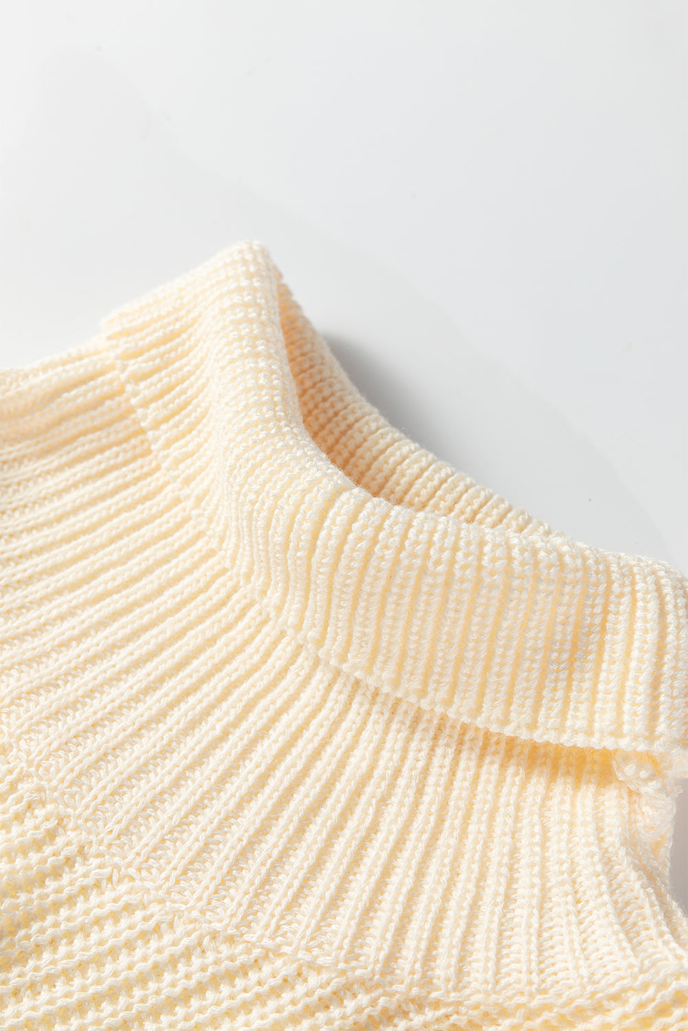Short Sleeve Turtleneck Tunic Sweater in jet stream, side view