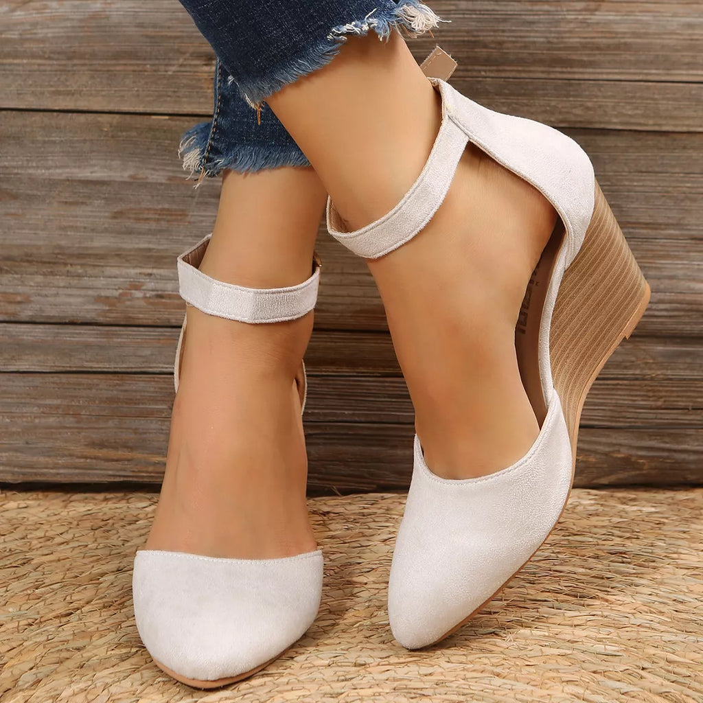 Point Toe Wedge Sandals - additional colorway front view