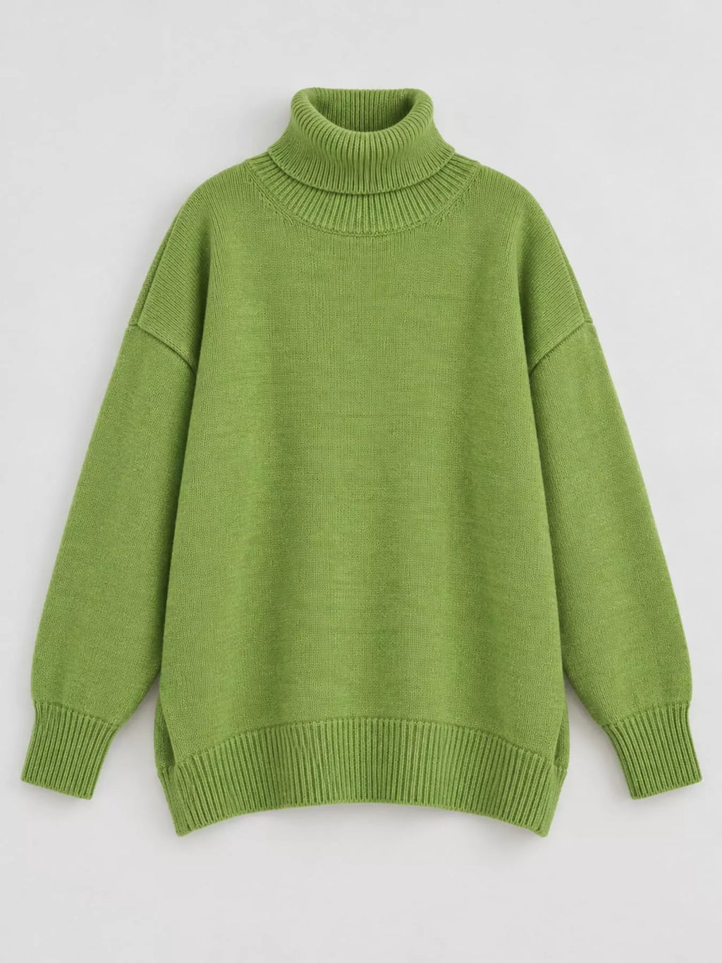 Oversized turtleneck sweater with dropped shoulders - view 52