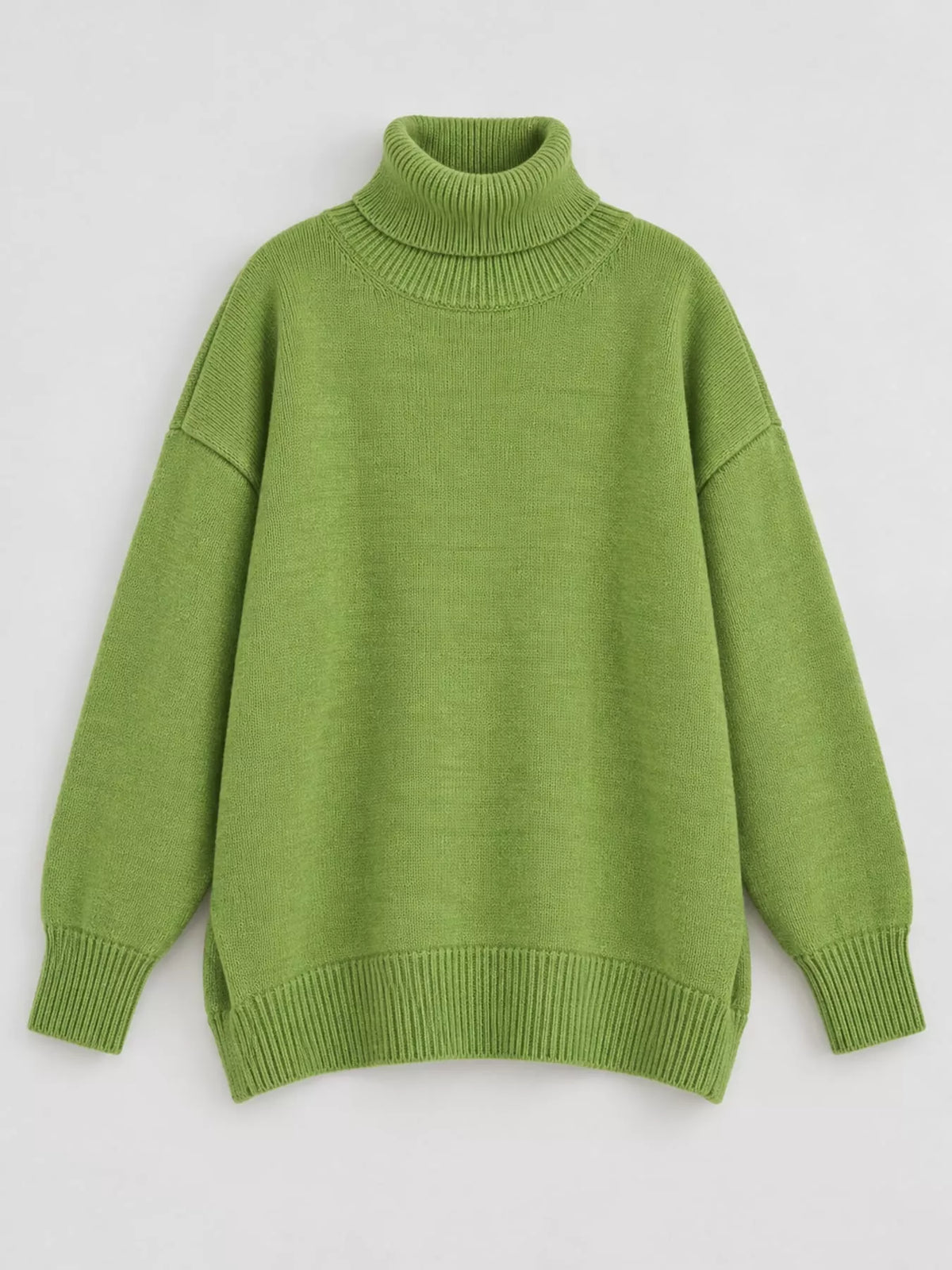 Oversized turtleneck sweater with dropped shoulders - view 52