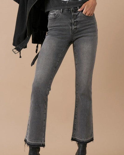 High Rise Crop Boot Denim