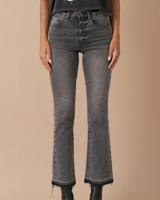 High Rise Crop Boot Denim