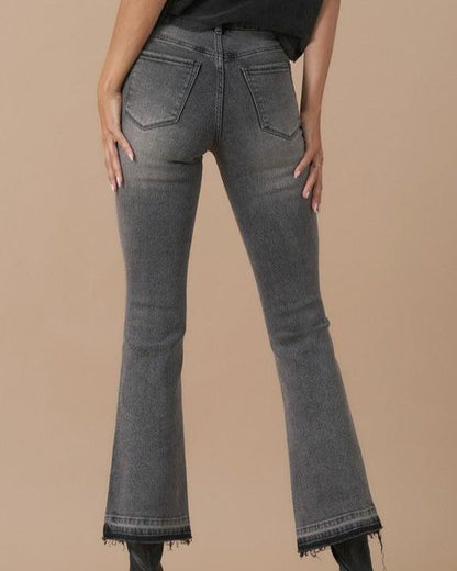 High Rise Crop Boot Denim