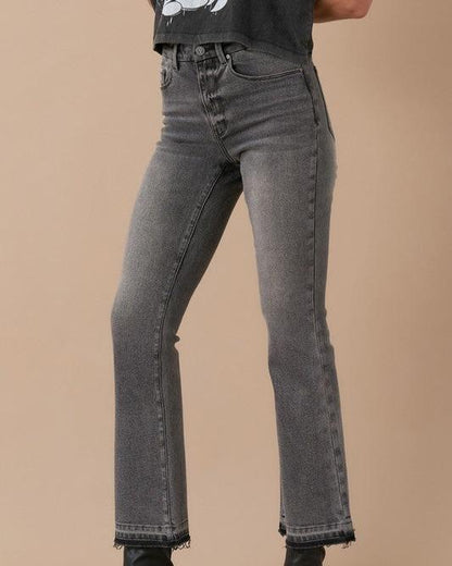 High Rise Crop Boot Denim