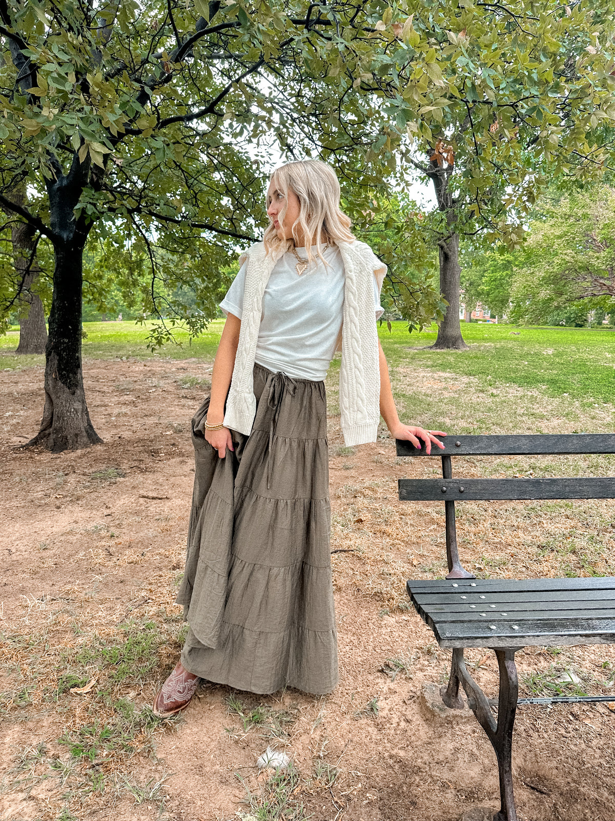 Ruffle Tiered Maxi Skirt