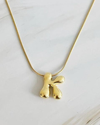 Balloon Letter Initial Necklace