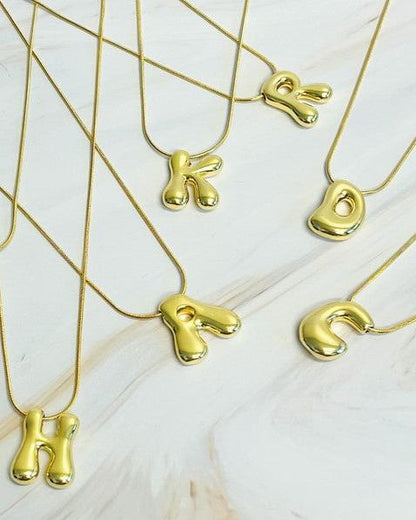 Balloon Letter Initial Necklace