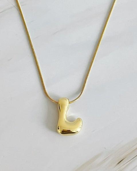 Balloon Letter Initial Necklace