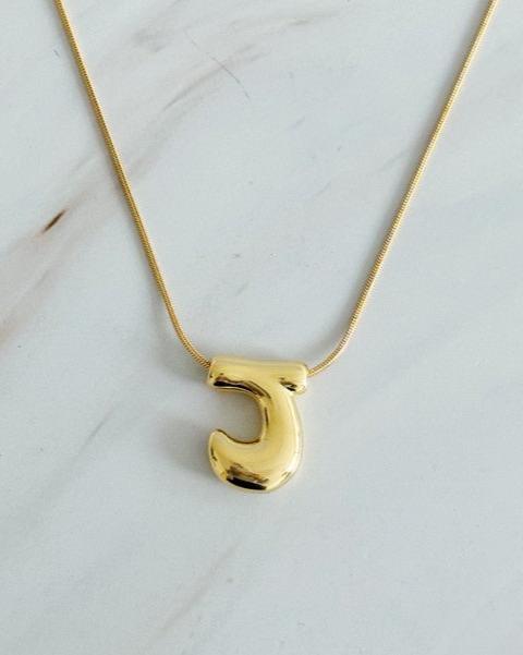 Balloon Letter Initial Necklace