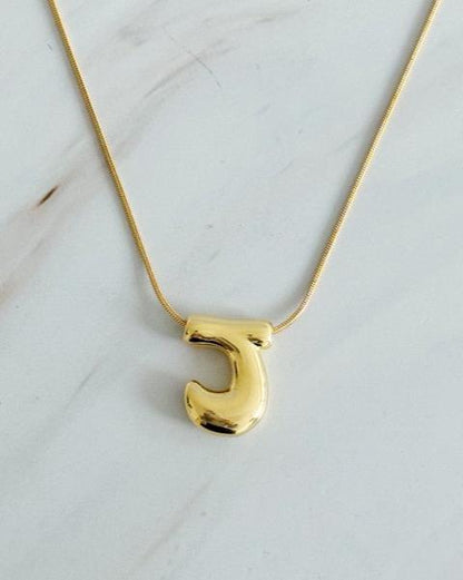 Balloon Letter Initial Necklace