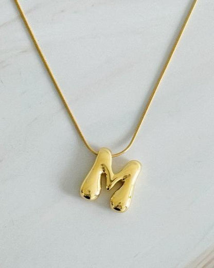 Balloon Letter Initial Necklace