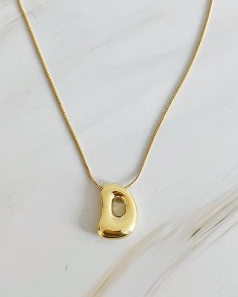 Balloon Letter Initial Necklace