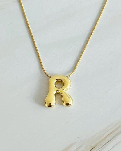 Balloon Letter Initial Necklace