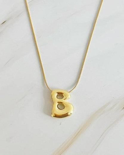 Balloon Letter Initial Necklace