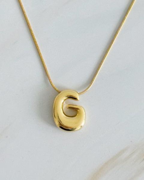 Balloon Letter Initial Necklace