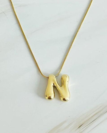 Balloon Letter Initial Necklace