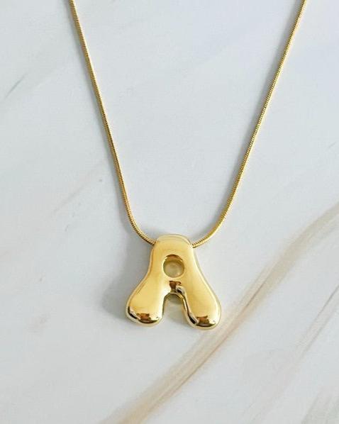 Balloon Letter Initial Necklace