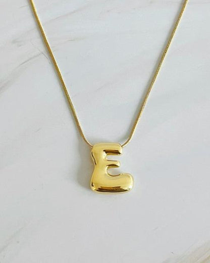 Balloon Letter Initial Necklace