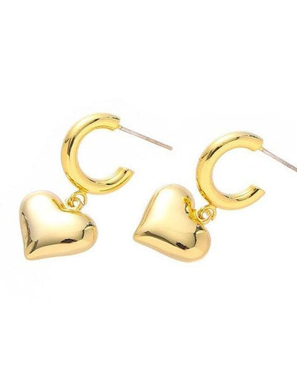 Heart Drop Earring