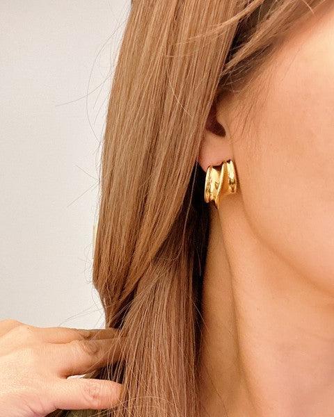 Kelly Golden Hoop Earrings