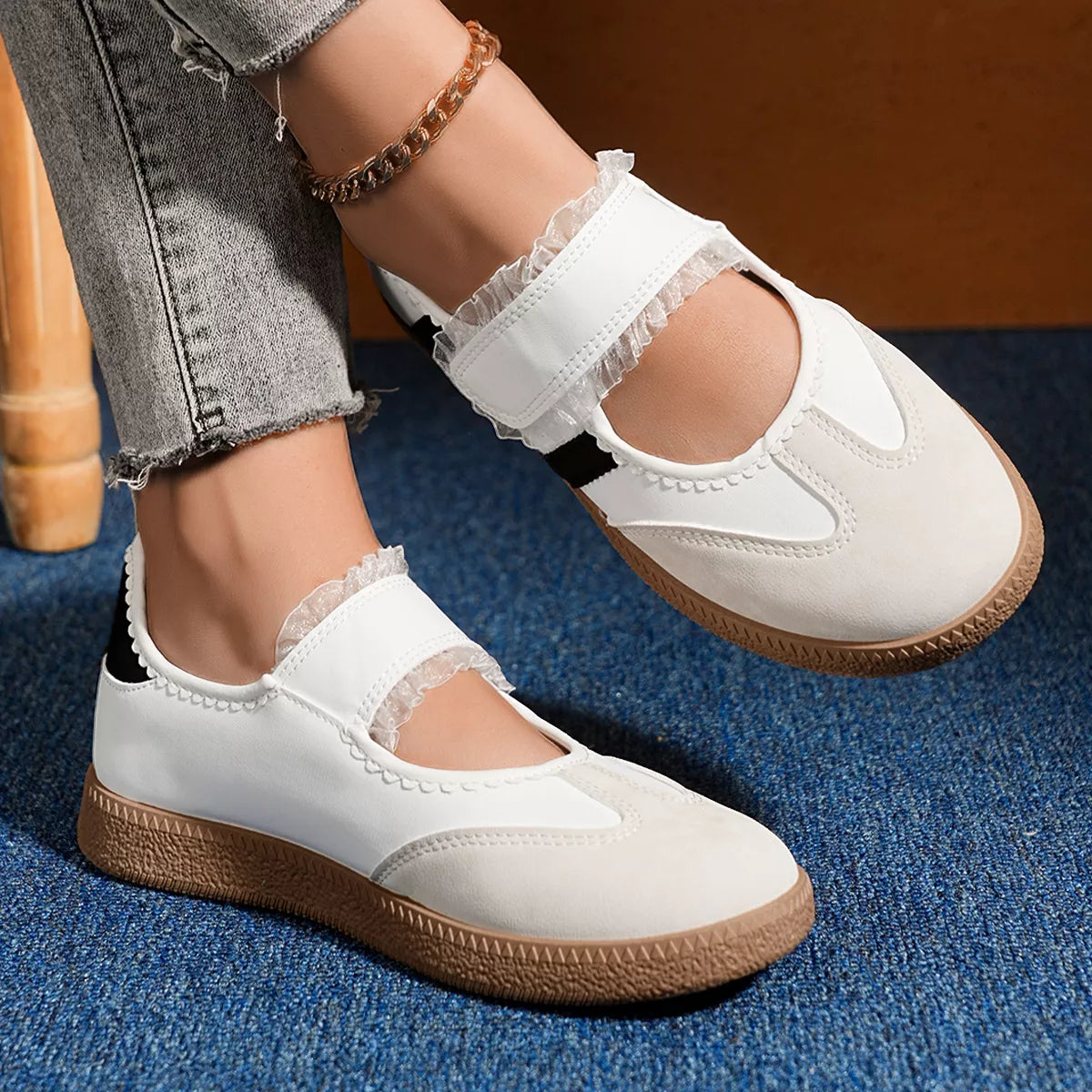 Round Toe Slip-Ons - round toe flat slip-on shoes, view 2