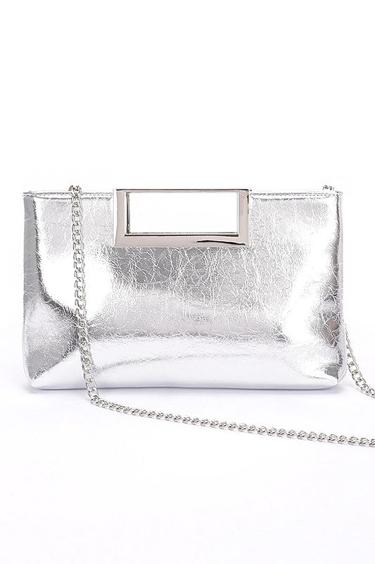 Metallic Square Clutch