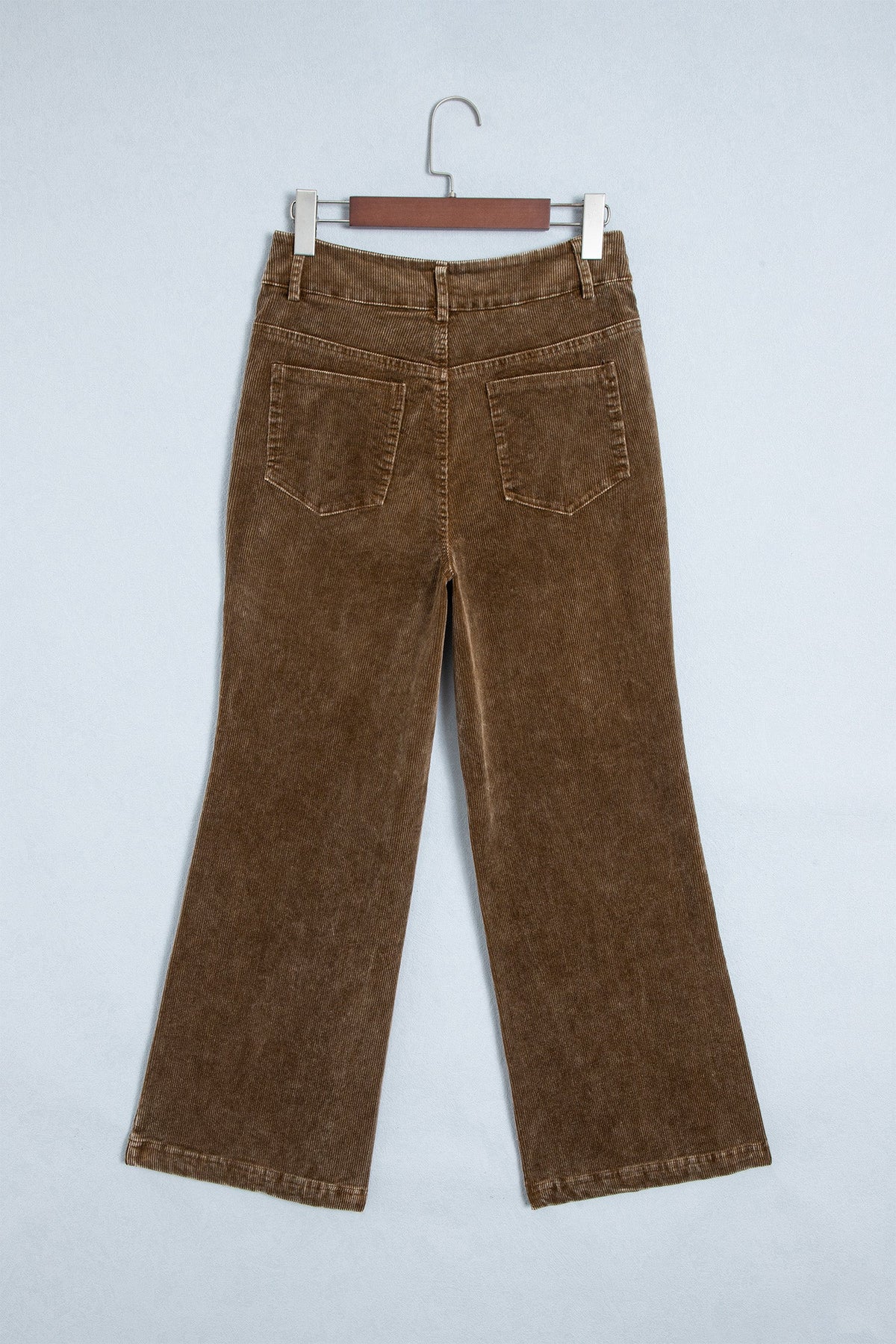 Corduroy Mineral Washed Straight Leg Pants in camel, side view