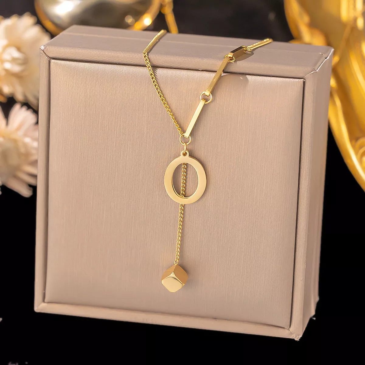 18K gold-plated initial pendant necklace, letters A-Z - view 18