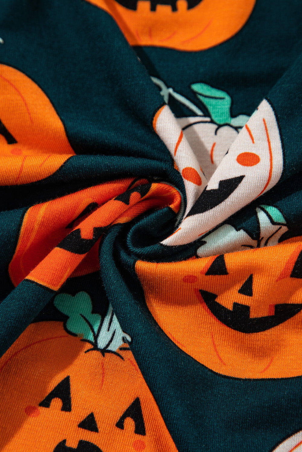 Halloween Pumpkin Shirt and Pants Pajama Set, additional view
