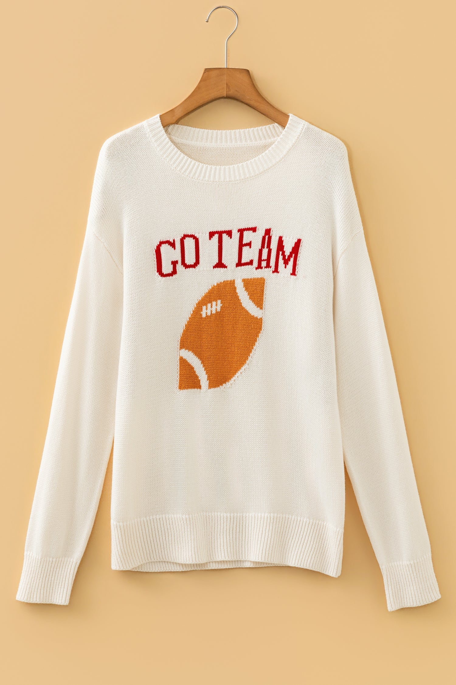 Football sweater GO TEAM graphic detail