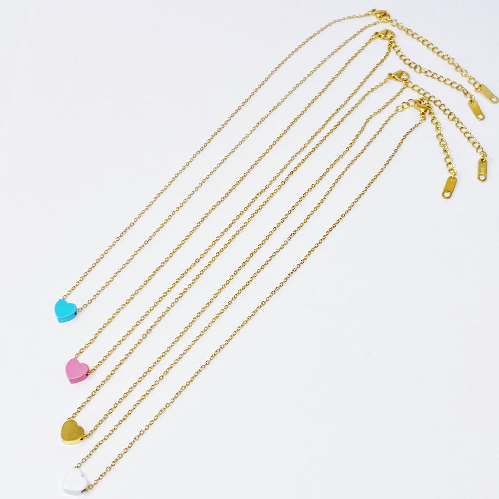 So Very Loved Heart Necklace in White