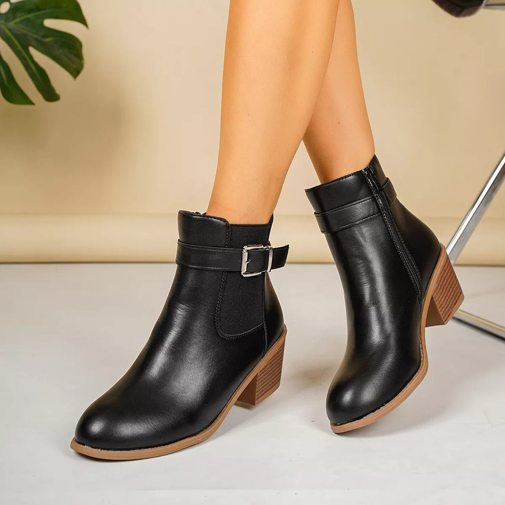 Women's point toe block heel boots, view 13
