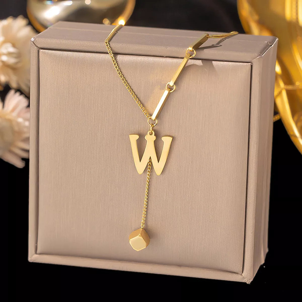18K gold-plated initial pendant necklace, letters A-Z - view 27