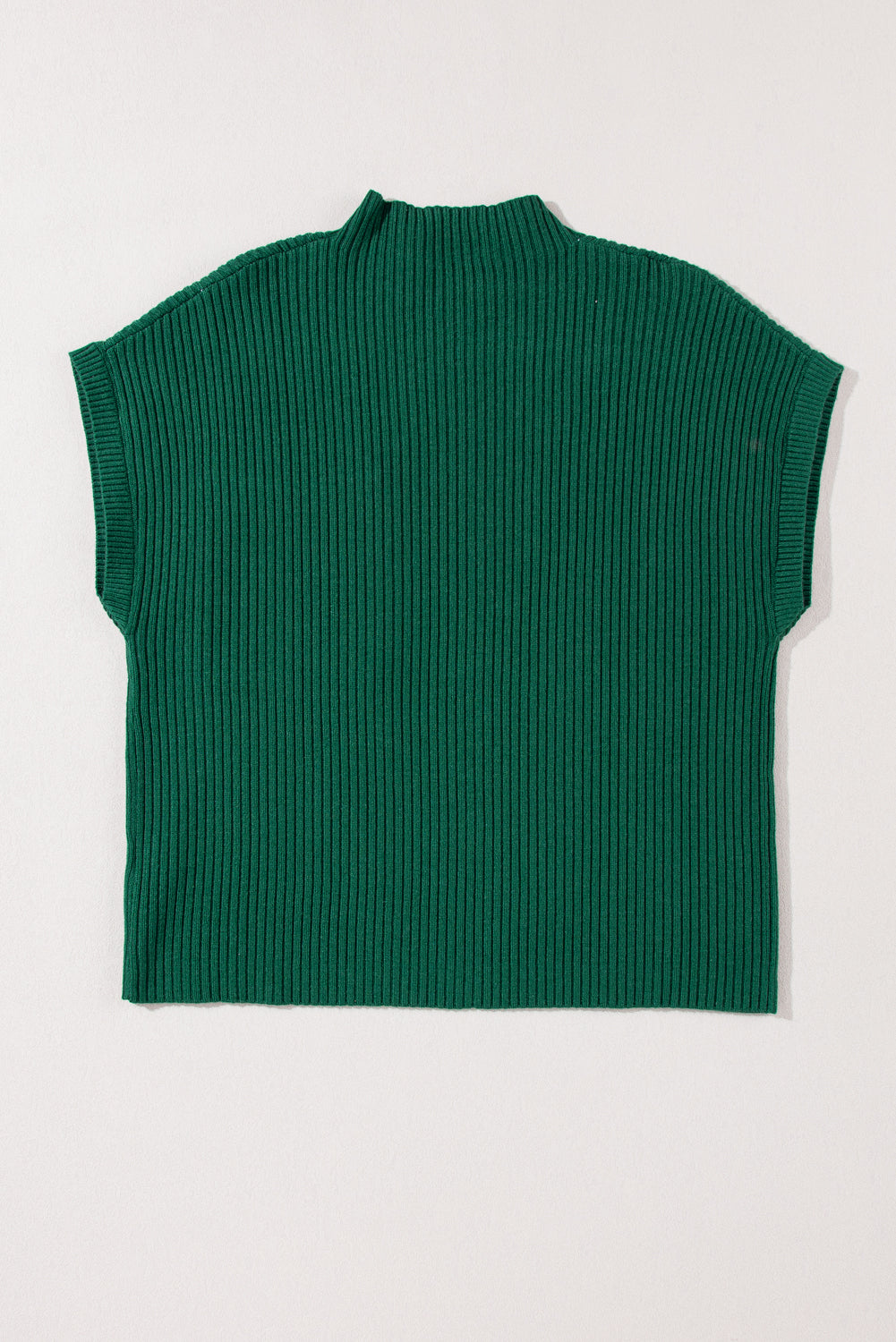 Ribbed Knit Patch Pocket Short Sleeve Top in multiple colors, styled view
