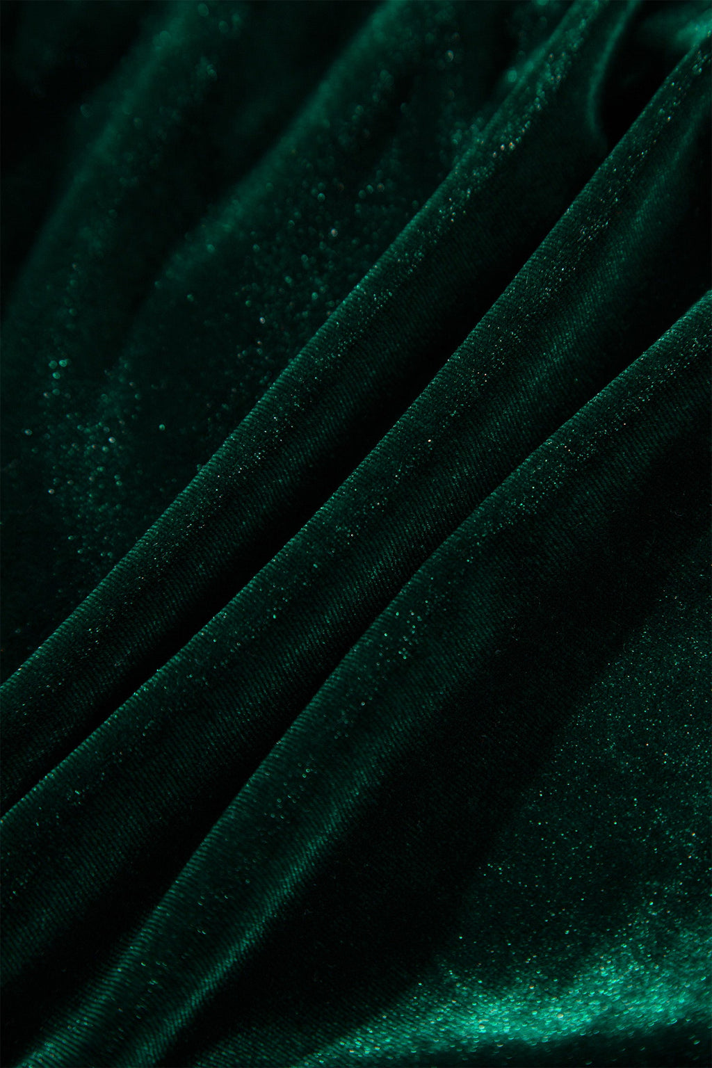 Plus Size Velvet Tiered Maxi Dress in blackish green, side view