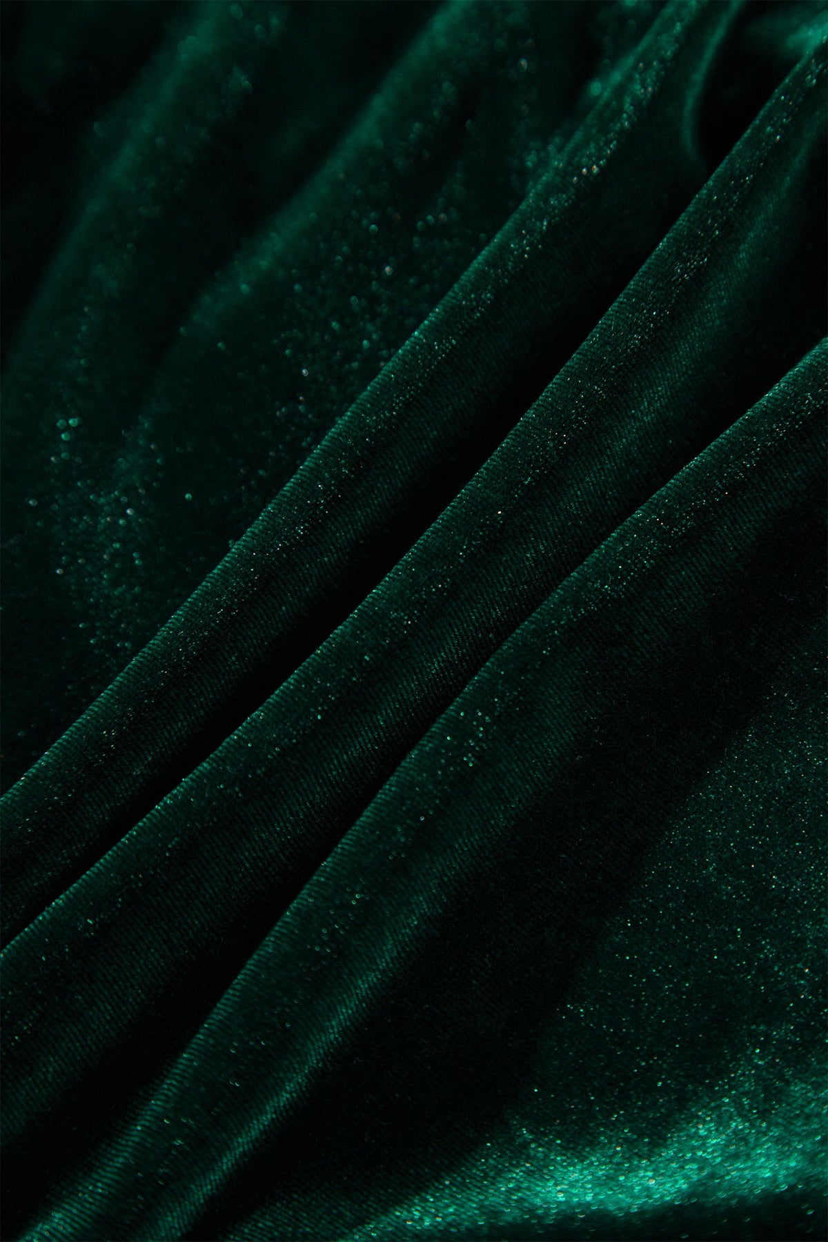 Plus Size Velvet Tiered Maxi Dress in blackish green, side view