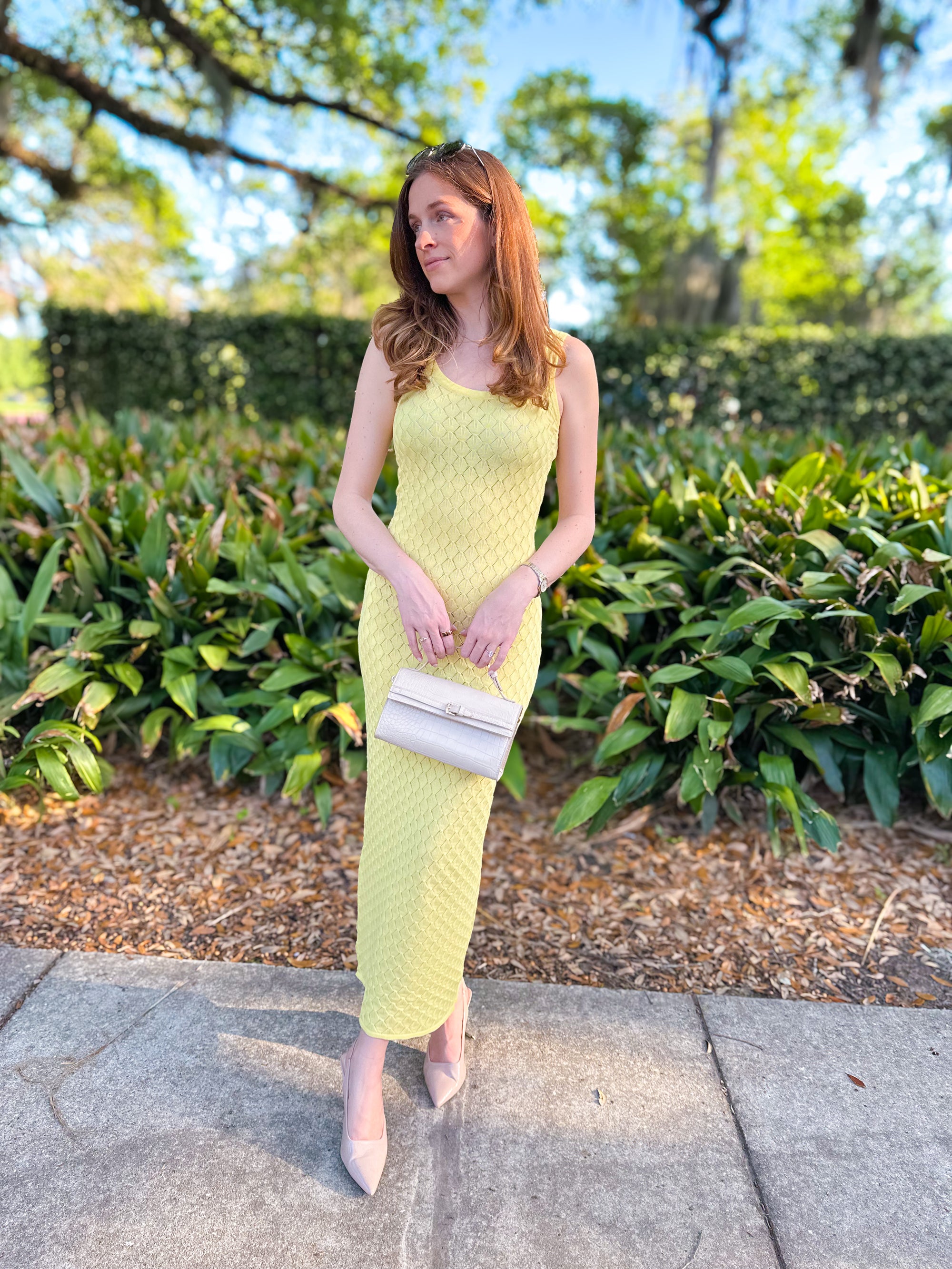 Openwork Sleeveless Maxi Dress