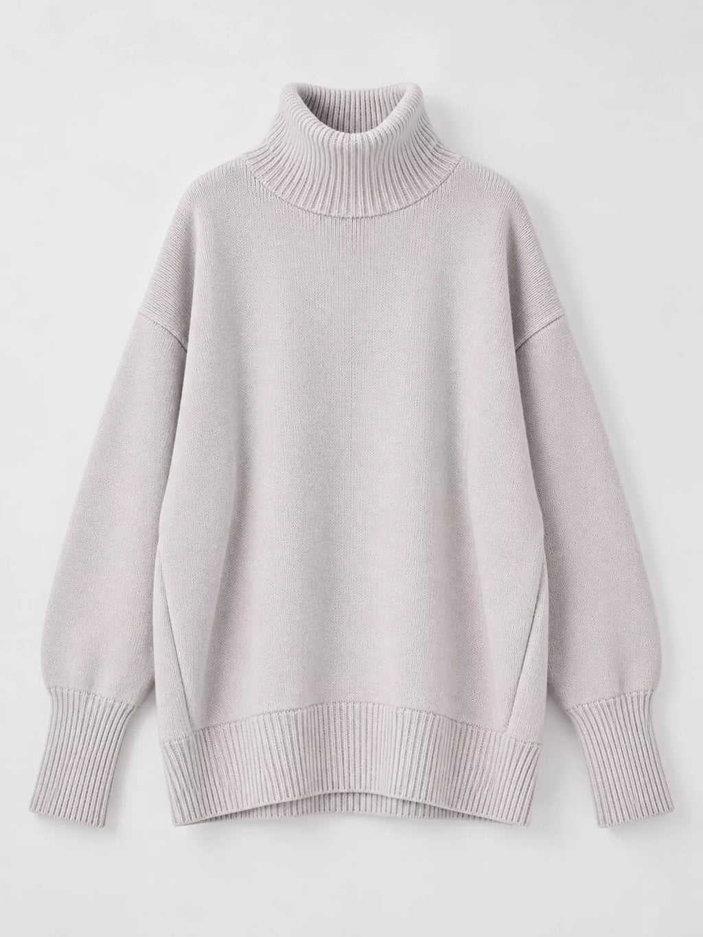Oversized turtleneck sweater with dropped shoulders - view 40