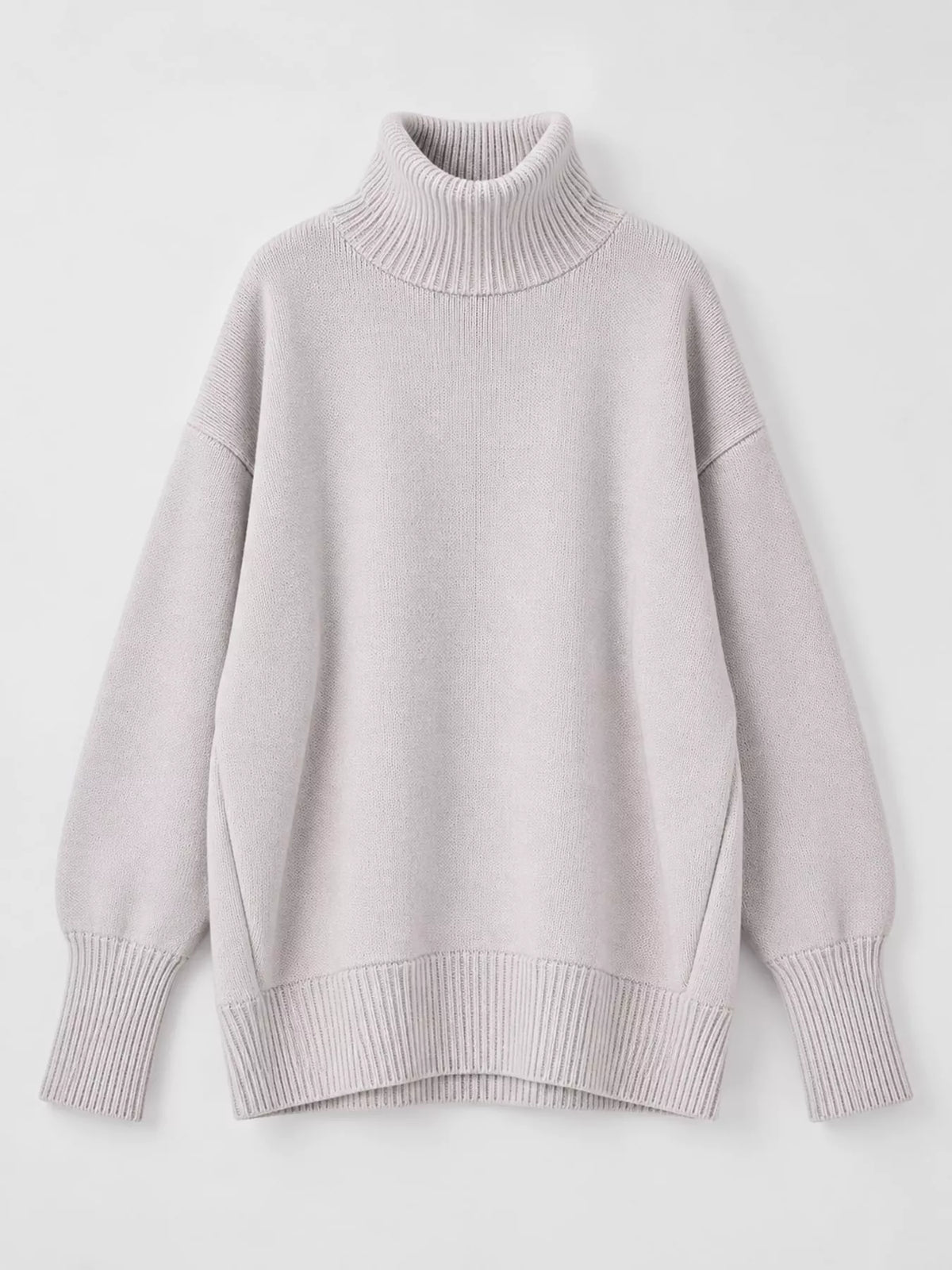Oversized turtleneck sweater with dropped shoulders - view 40