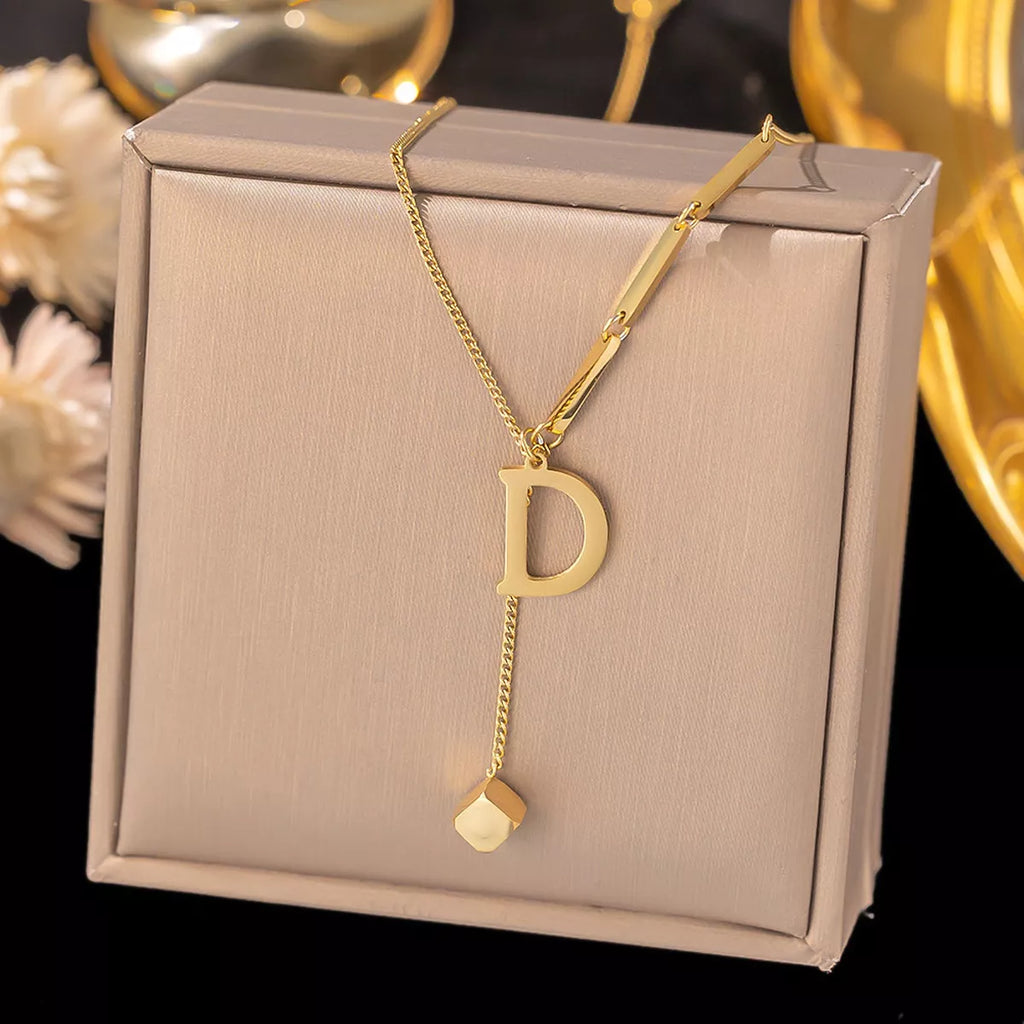 18K gold-plated initial pendant necklace, letters A-Z - view 6