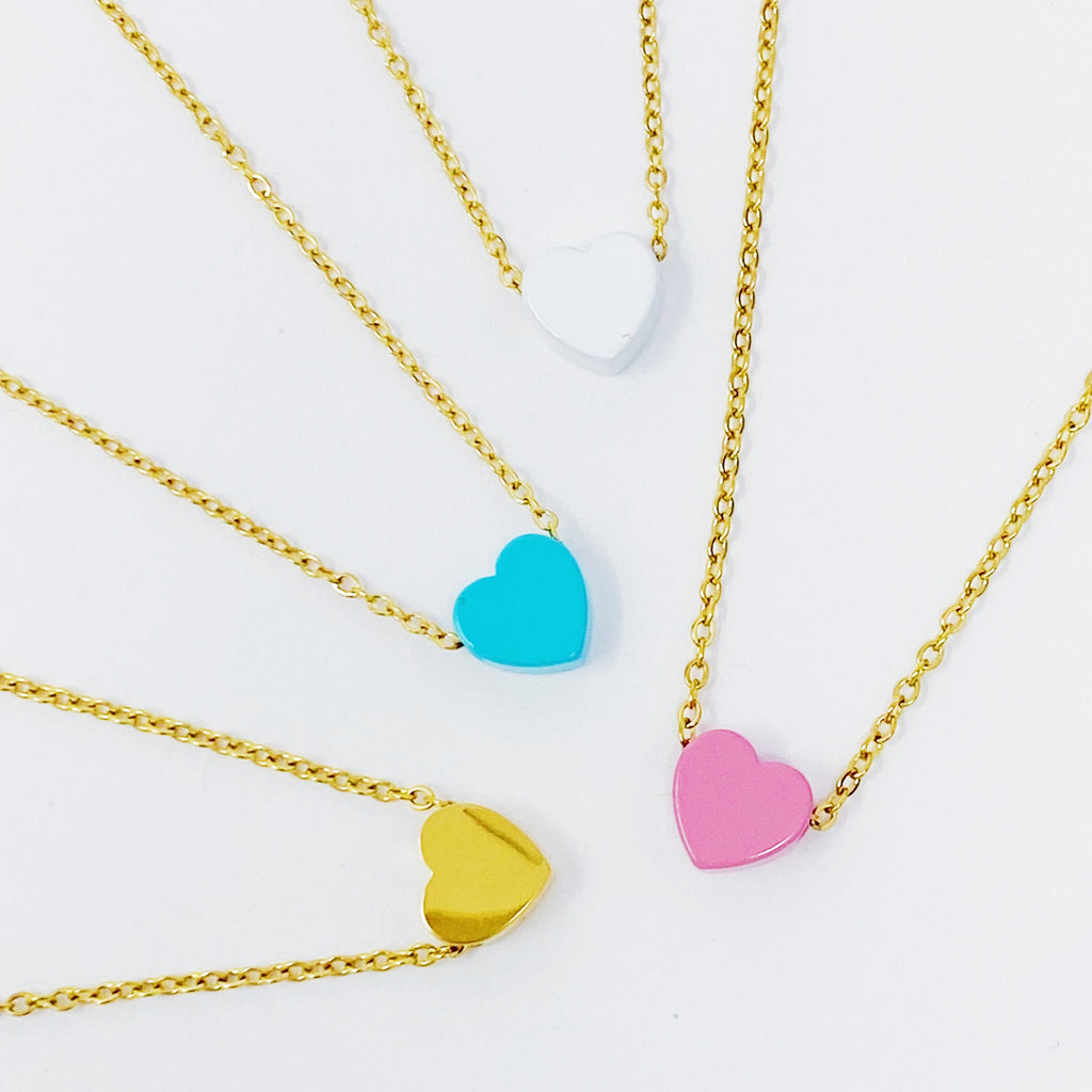 So Very Loved Heart Necklace in Blue