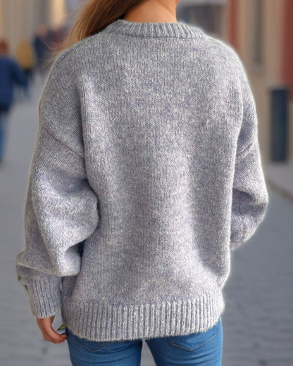 Round Neck Long Sleeve Sweater